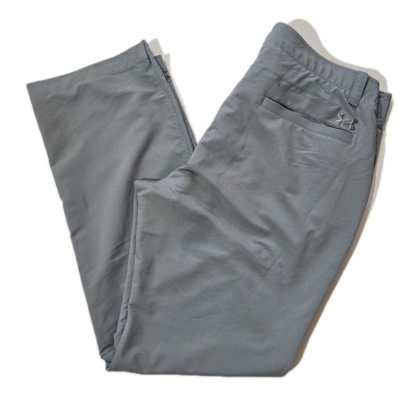 Under Armour Other - Under Armour Pants Mens 38x32 Gray‎ Athletic Stretch Zip Closure Pockets